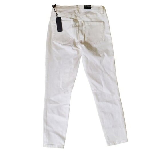BlankNYC The Stanton Capri Stretch Denim Jeans Mid Rise Cropped White Sz 29 NEW - Picture 5 of 10